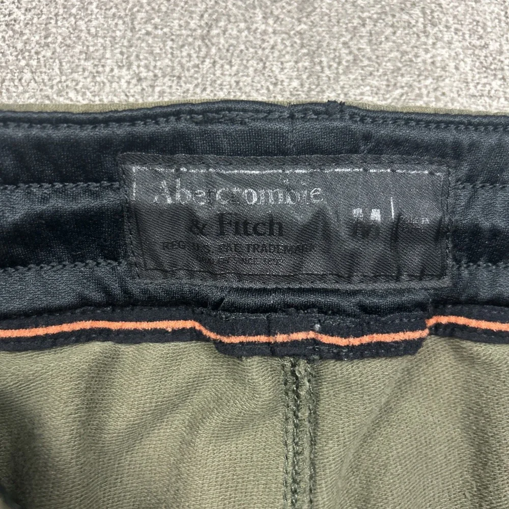 Abercrombie & Fitch Mens Camo Jogger Sweatpants Green Camouflage Medium Zip Legs